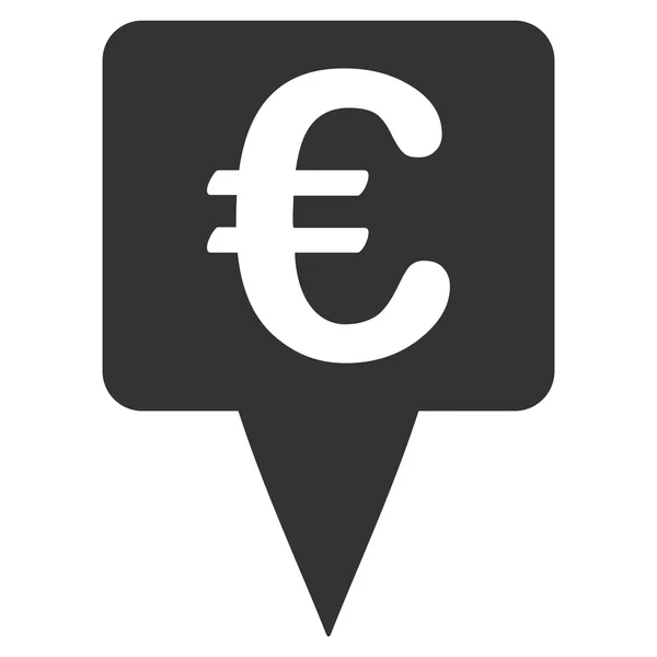 Eura mapa ukazatel ploché vektorové ikony — Stockový vektor