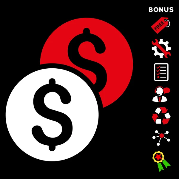 Плоская глифосатная икона с бонусом — стоковое фото