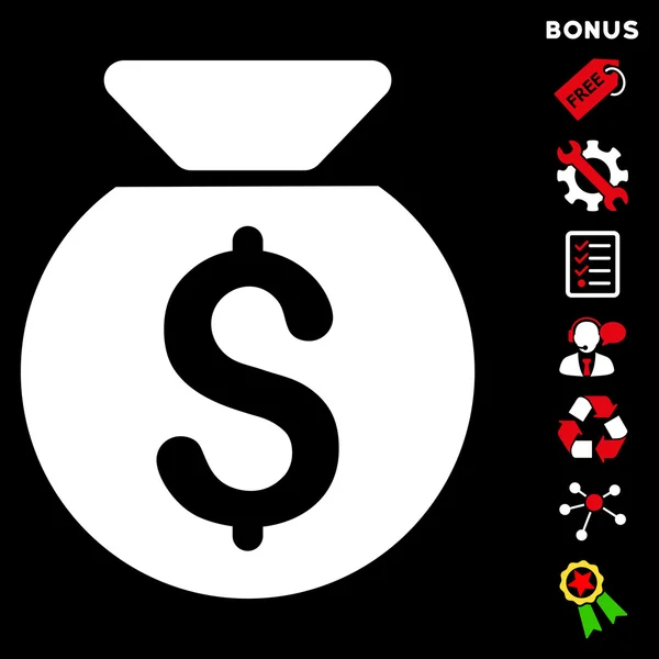Capital financiero Flat Glyph Icono con Bono —  Fotos de Stock