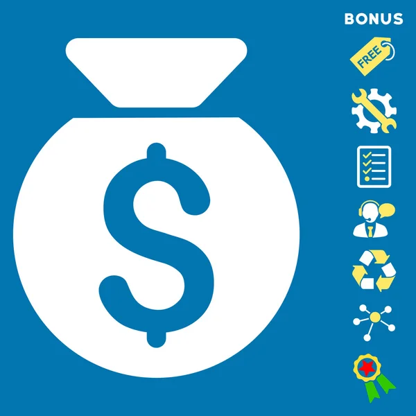 Financial Capital Flat Glyph Icon With Bonus — Stock Photo, Image