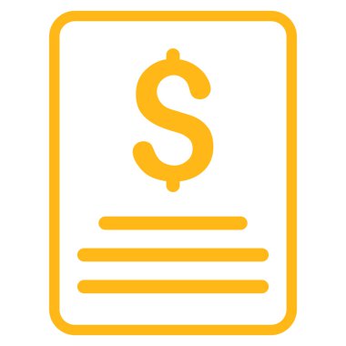 Fatura düz vektör simgesi