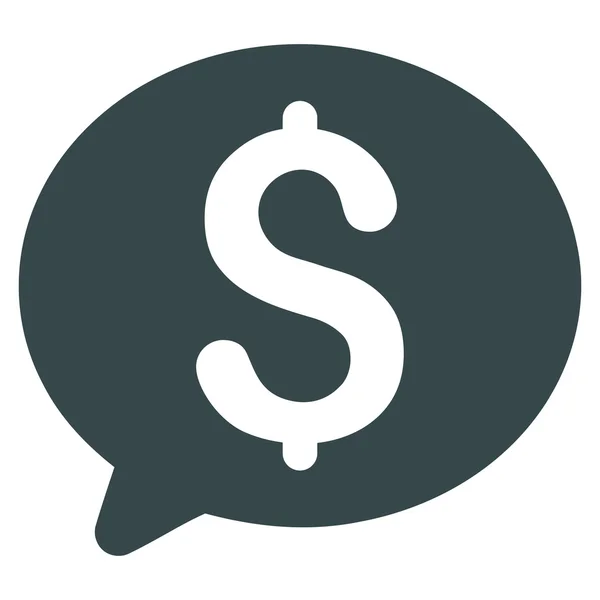 Mensagem de dinheiro Flat Vector Icon — Vetor de Stock