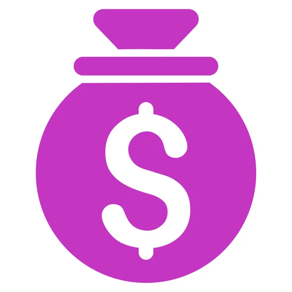 Money Bag Flat Vector Icon — Stock Vector