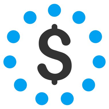 Dolar işareti düz vektör simgesi