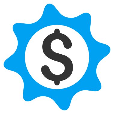 Para mühür düz vektör simgesi