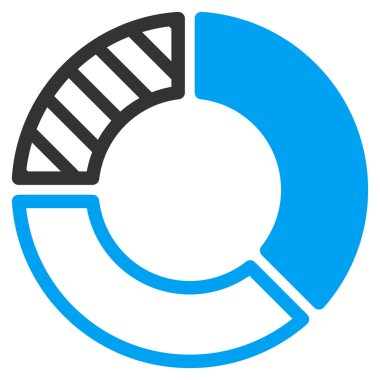 Pasta grafiği düz vektör simgesi