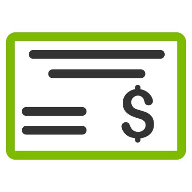 Doları Çek düz vektör simgesi