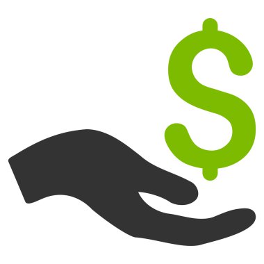 Bağış düz vektör simgesi