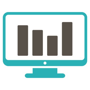 Çubuk grafik düz vektör simge izleme