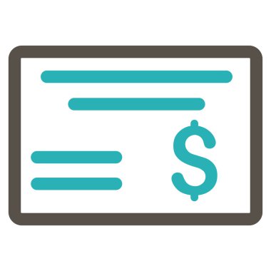 Doları Çek düz vektör simgesi