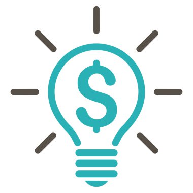 Elektrik ışık fiyat düz vektör simgesi