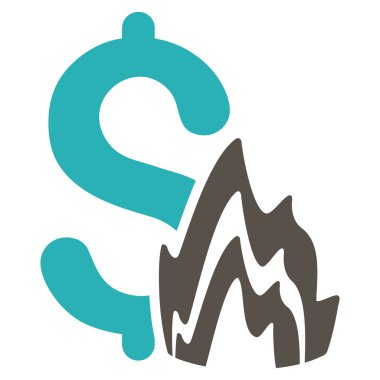 Yangın felaketi düz vektör simgesi