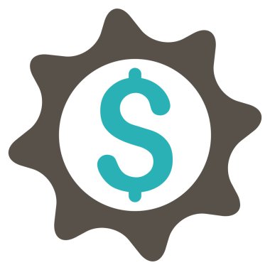 Para mühür düz vektör simgesi