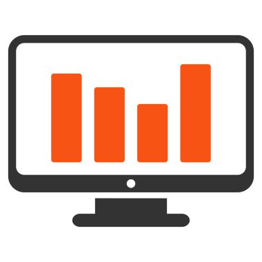 Çubuk grafik düz vektör simge izleme