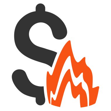 Yangın felaketi düz vektör simgesi