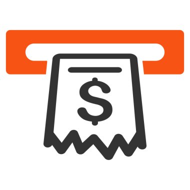 Alış irsaliyesi Terminal düz vektör simgesi