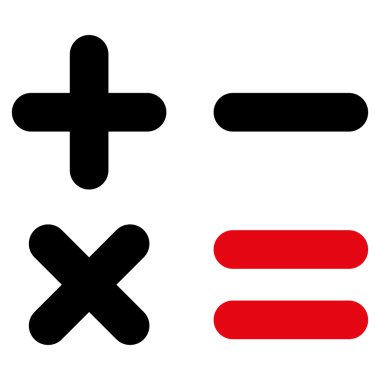 hesap makinesi düz vektör simgesi