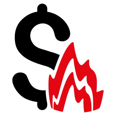 Yangın felaketi düz vektör simgesi