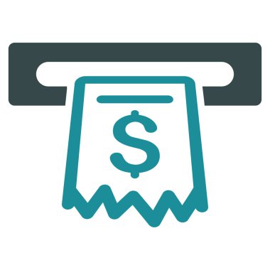 Alış irsaliyesi Terminal düz vektör simgesi