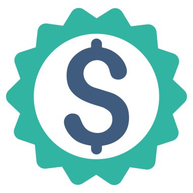 Mali mühür düz vektör simgesi