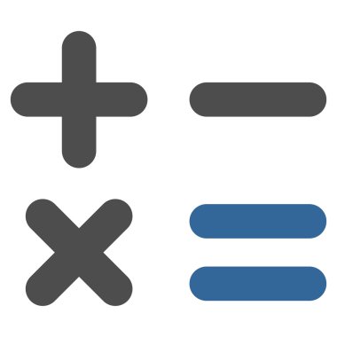 hesap makinesi düz vektör simgesi