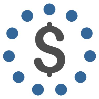 Dolar işareti düz vektör simgesi