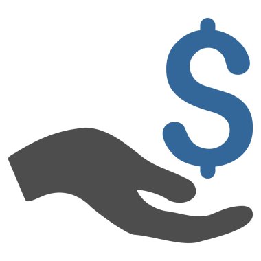 Bağış düz vektör simgesi