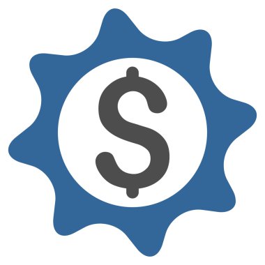 Para mühür düz vektör simgesi