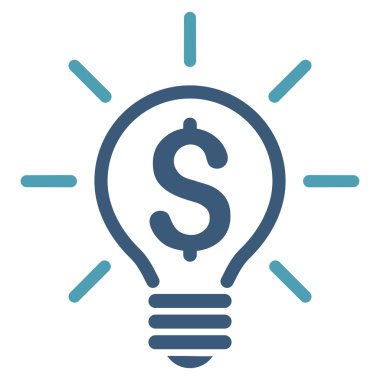 Elektrik ışık fiyat düz vektör simgesi