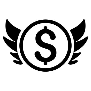 Melek yatırım düz vektör simgesi