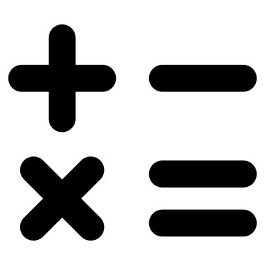 hesap makinesi düz vektör simgesi