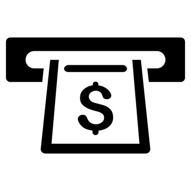 Fişleri Paraya Çevirme yuvası düz vektör simgesi