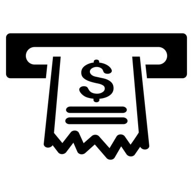 Kağıt giriş makine düz vektör simgesi