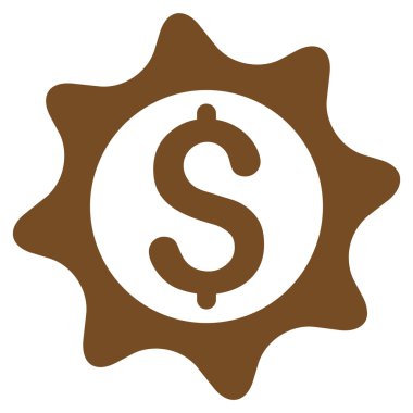 Para mühür düz vektör simgesi