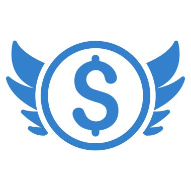 Melek yatırım düz vektör simgesi