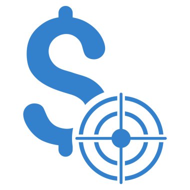 İş hedef düz vektör simgesi