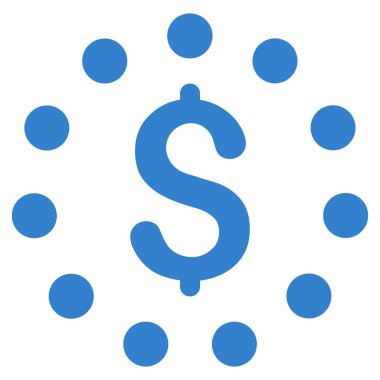 Dolar işareti düz vektör simgesi