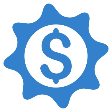 Para mühür düz vektör simgesi