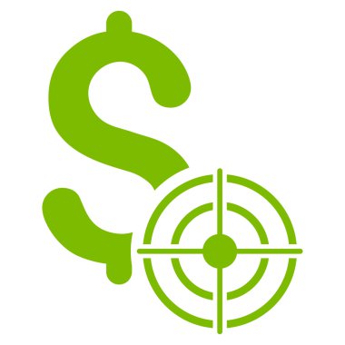 İş hedef düz vektör simgesi