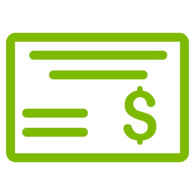 Doları Çek düz vektör simgesi