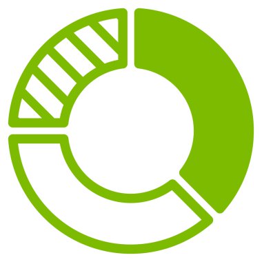 Pasta grafiği düz vektör simgesi