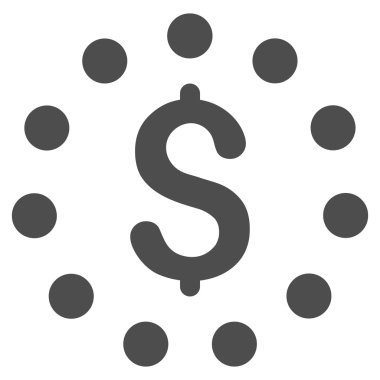 Dolar işareti düz vektör simgesi