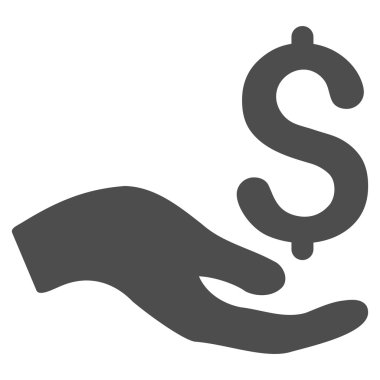 Bağış düz vektör simgesi