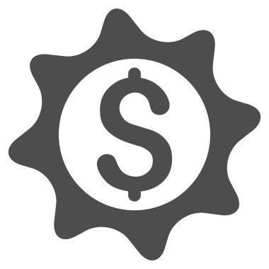 Para mühür düz vektör simgesi