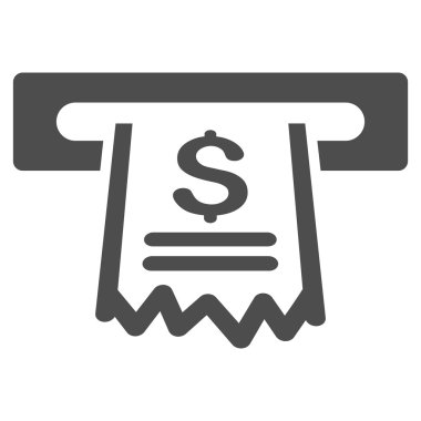 Kağıt giriş makine düz vektör simgesi