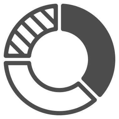 Pasta grafiği düz vektör simgesi