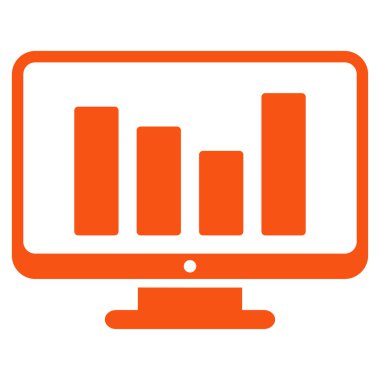 Çubuk grafik düz vektör simge izleme