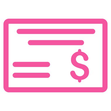 Doları Çek düz vektör simgesi