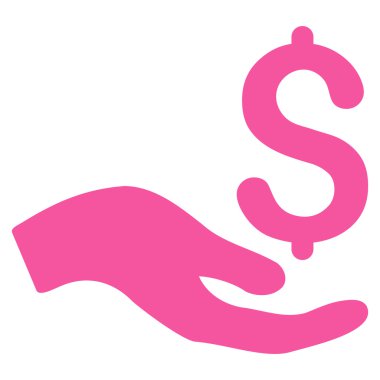 Bağış düz vektör simgesi