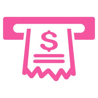 Kağıt giriş makine düz vektör simgesi